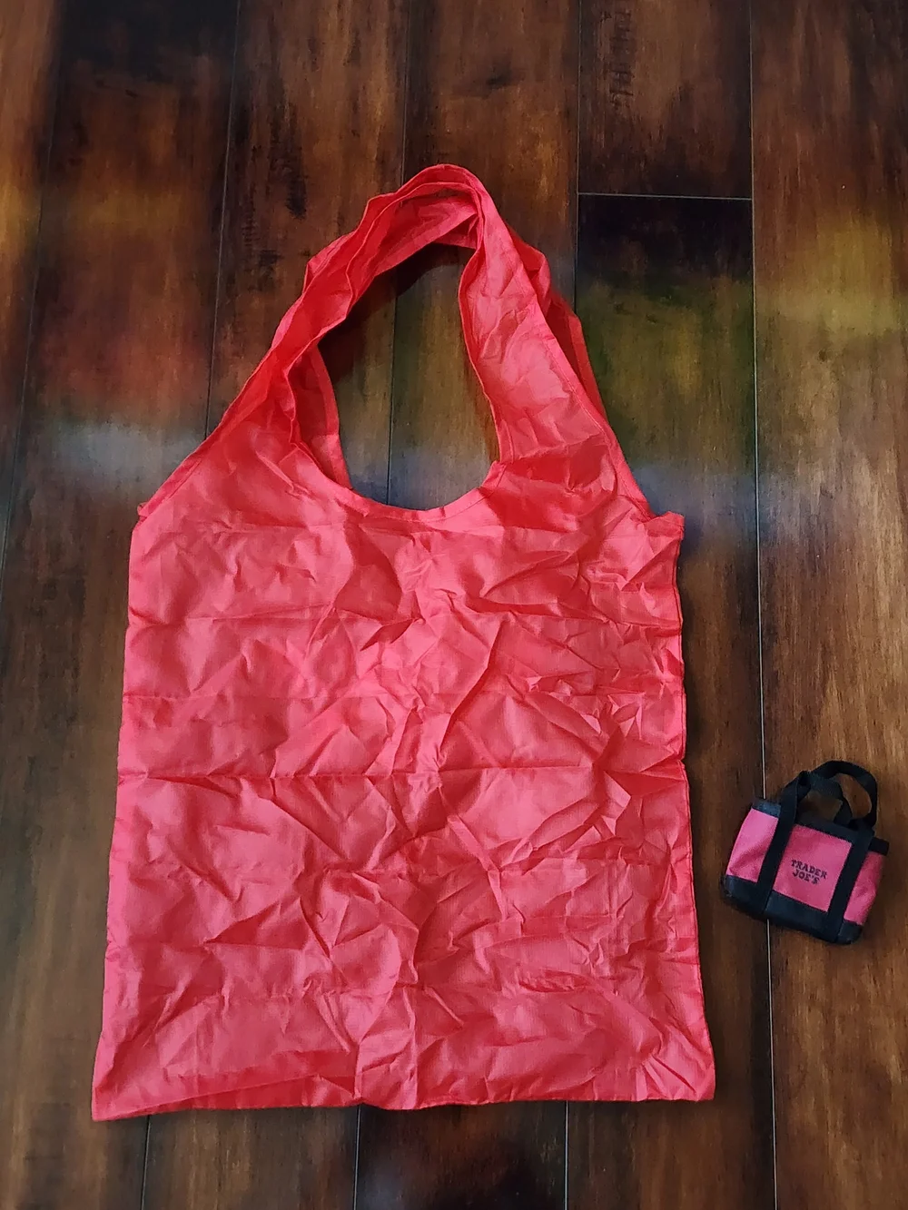 Trader Joe's Limited Edition Foldable Reusable Grocery Bag w/ Mini Storage Pouch